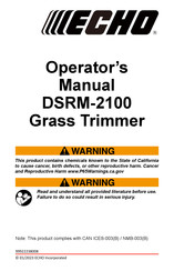 Echo DSRM-2100C1 Manual Del Operador