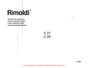 Rimoldi C 27 Libro De Instrucciones