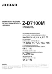 Aiwa Z-D7100M Instrucciones De Manejo