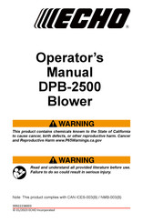 Echo DPB-2500 Manual Del Operador