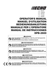 Echo DPB-2600 Manual De Instrucciones