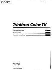 Sony KV-9PT20 Manual De Instrucciones