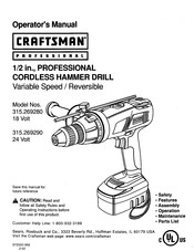 Craftsman 315.269290 Manual Del Operador