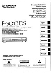 Pioneer F-301RDS Manual De Instrucciones