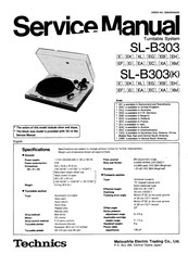 Technics SL-B303K Manual De Servicio