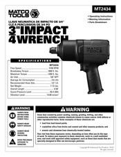 Matco Tools MT2434 Manual Del Usuario