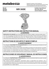 Metabo HPT WR 36DE Instrucciones De Seguridad Y Manual De Instrucciones