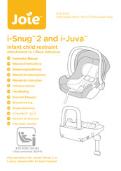 Joie i-Snug 2 Manual De Instrucciones