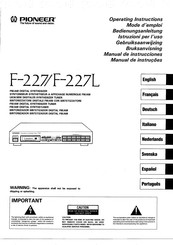 Pioneer F-227L Manual De Instrucciones