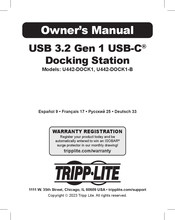 Tripp-Lite U442-DOCK1 Manual Del Propietário