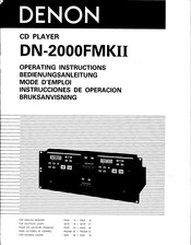 Denon DN-2000FMKII Instrucciones De Operación