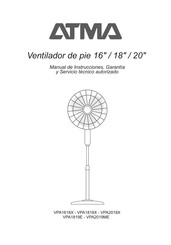 ATMA VPA1618X Manual De Instrucciones, Garantia Y Servicio Tecnico Autorizado