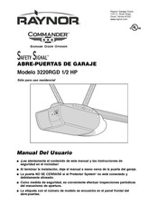 Raynor Commander Safety Signal 3220RGD Manual Del Usuario