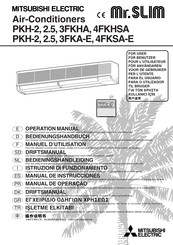 Mitsubishi Electric Mr.Slim PKH-4FKSA-E Manual De Instrucciones