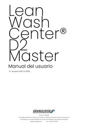 GRANULDISK Lean Wash Center D2 Master Manual Del Usuario