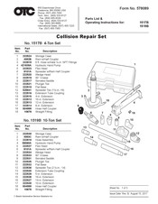 OTC 1519B Instrucciones De Operacion Y Lista De Partes