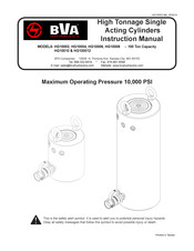 BVA Hydraulics HG10004 Manual De Instrucciones