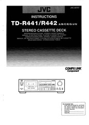 JVC TD-R441 Manual De Instrucciones