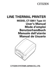 Citizen CT-S851 Manual De Usuario