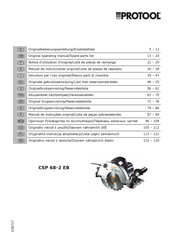 Protool CSP 68-2 EB Manual De Instrucciones Original/Lista De Piezas De Repuesto