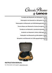 Lenco CLASSIC PHONO TT-116BK Manual De Instrucciones