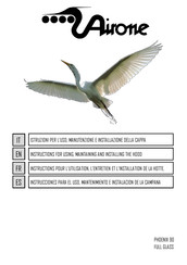 Airone Phoenix 90 Instrucciones Para El Uso, Mantenimiento E Instalacion De La Campana