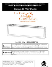 La Casa de las Chimeneas SPS-74B Manual De Propietario