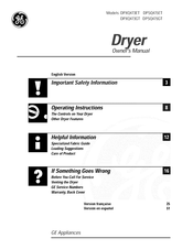 GE DPXQ473GT Manual De Instrucciones