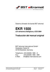 BST EKR 1500 Traducción Del Manual Original