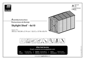 Palram Skylight Shed Instrucciones De Montaje