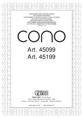 Gessi Cono 45099 Manual Del Usuario