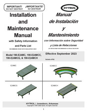 HYTROL 190-E24MCH Manual De Instalación Y Mantenimiento