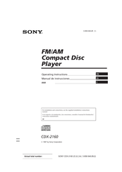 Sony CDX-2160 Manual De Instrucciones