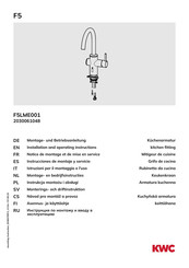 KWC F5LME001 Instrucciones De Montaje Y Servicio