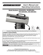 Pinnacle Products International Heat-Stream HS-60V-GFA Manual Del Usuario E Instrucciones De Operación