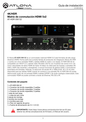 Panduit ATLONA AT-HDR-SW-52 Guia De Instalacion