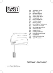 Black and Decker BXMXA500E Instrucciones De Uso