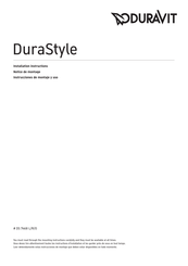 DURAVIT DuraStyle DS 7468 L Instrucciones De Montaje Y Uso