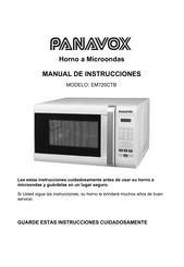 PANAVOX EM720CTB Manual De Instrucciones