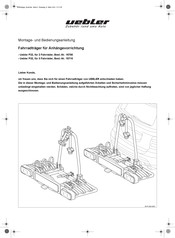 Uebler 15700 Instrucciones De Uso Y Montaje