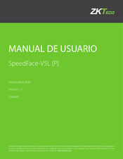 ZKTeco SpeedFace-V5LP Manual De Usuario