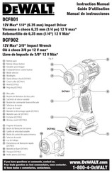 DeWalt DCF801B Manual De Instrucciones