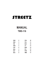 Streetz TWS-116 Manual