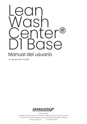 GRANULDISK Lean Wash Center D1 Base Manual Del Usuario