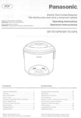 Panasonic SR-TE15PS Operación Instrucciones