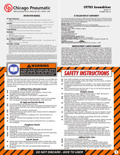 Chicago Pneumatic CP783 Manual De Instrucciones