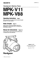 Sony Handycam MPK-V11 Manual De Instrucciones