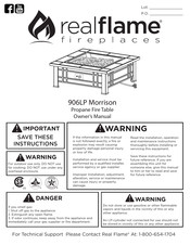 RealFlame 906LP Morrison Manual De Instrucciones