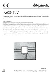 Aprimatic A620 INV Instrucciones Para La Instalación, Uso Y Mantenimiento