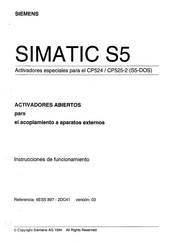 Siemens SIMATIC S5 Instrucciones De Funcionamiento